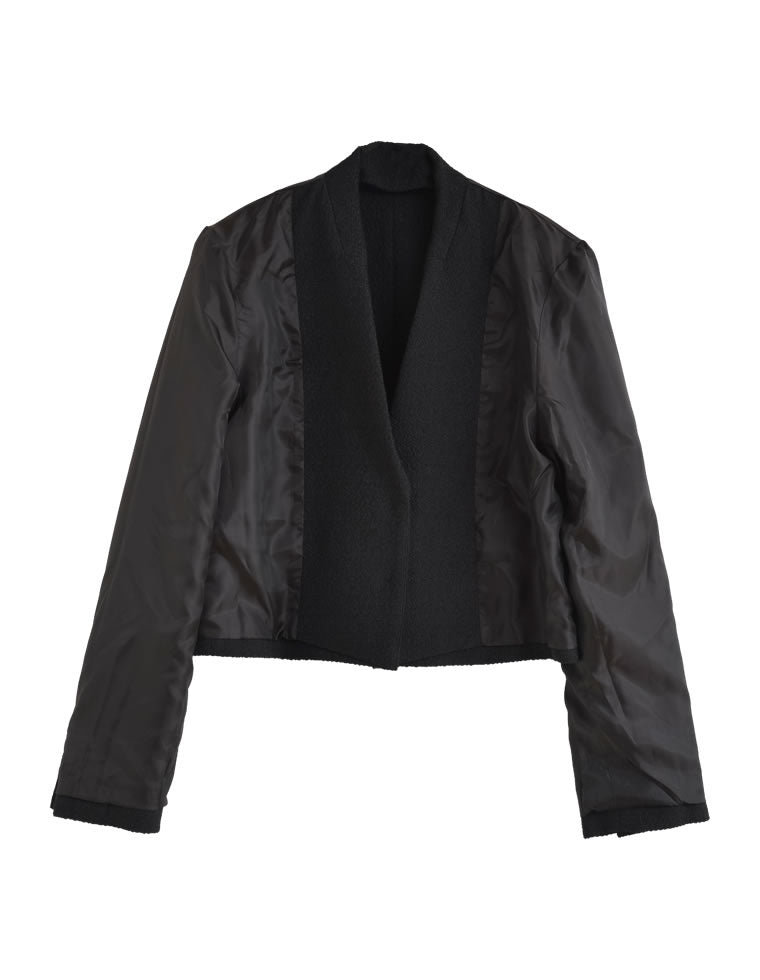 ツイードクロップドテーラードジャケット - ジャケット/アウター