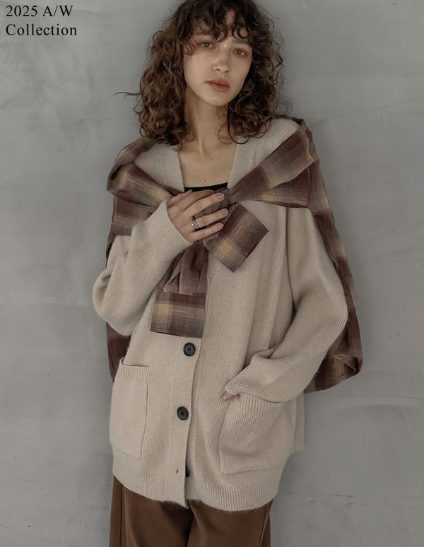 [2025AW COLLECTION]オンブレチェックオーバーサイズシャツ[mb]