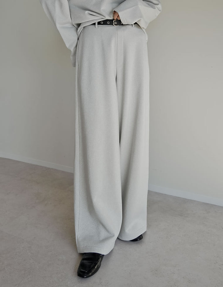 [低身長/高身長サイズ有]ラメ裏毛スウェットルーズパンツ パンツ 人気レディースファッション通販 リエディ