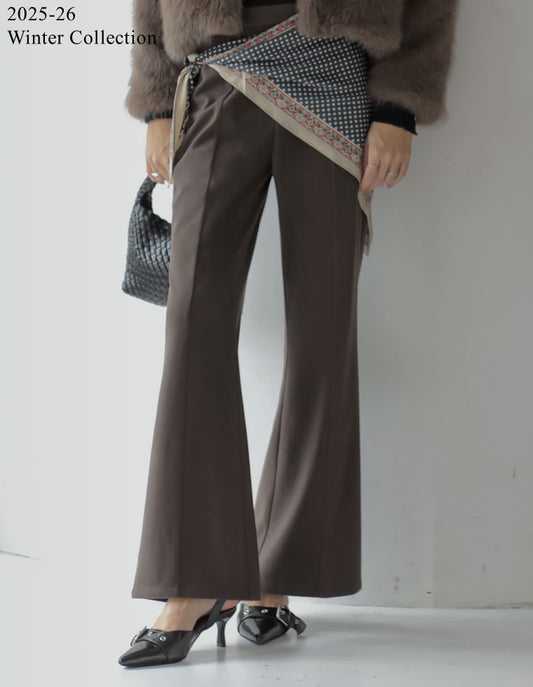 [2025 WINTER PRE ORDER][アンチピリング][毛玉になりにくい][低身長/高身長サイズ有]微起毛キックフレアパンツ パンツ 人気レディースファッション通販 リエディ