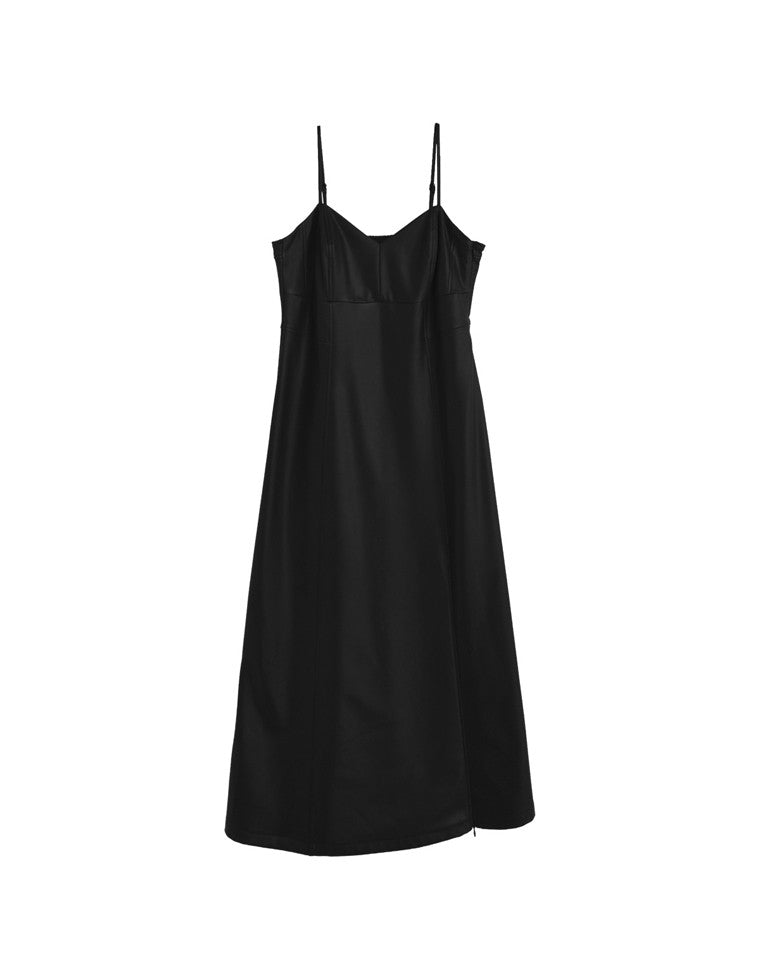 レザーサイドスリットキャミワンピース - ワンピース通販 | 人気