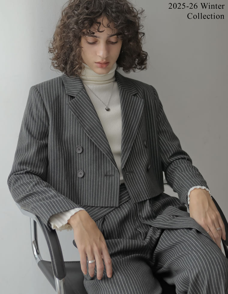 微起毛ストライプテーラードジャケット - ジャケット/アウター通販