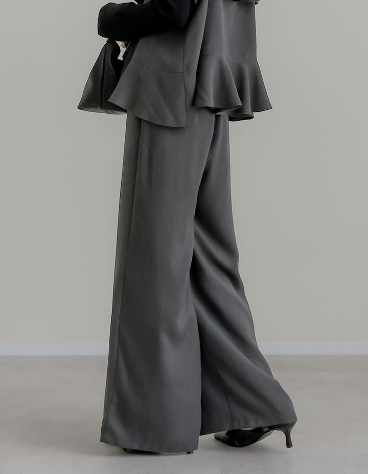 [2025 WINTER COLLECTION][アンチピリング][低身長/高身長サイズ有]ヘリンボーン微起毛ルーズパンツ パンツ 人気レディースファッション通販 リエディ