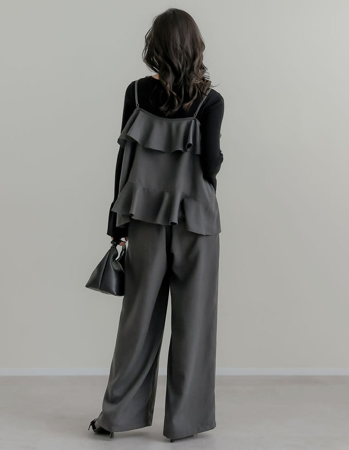 [2025 WINTER COLLECTION][アンチピリング][低身長/高身長サイズ有]ヘリンボーン微起毛ルーズパンツ パンツ 人気レディースファッション通販 リエディ