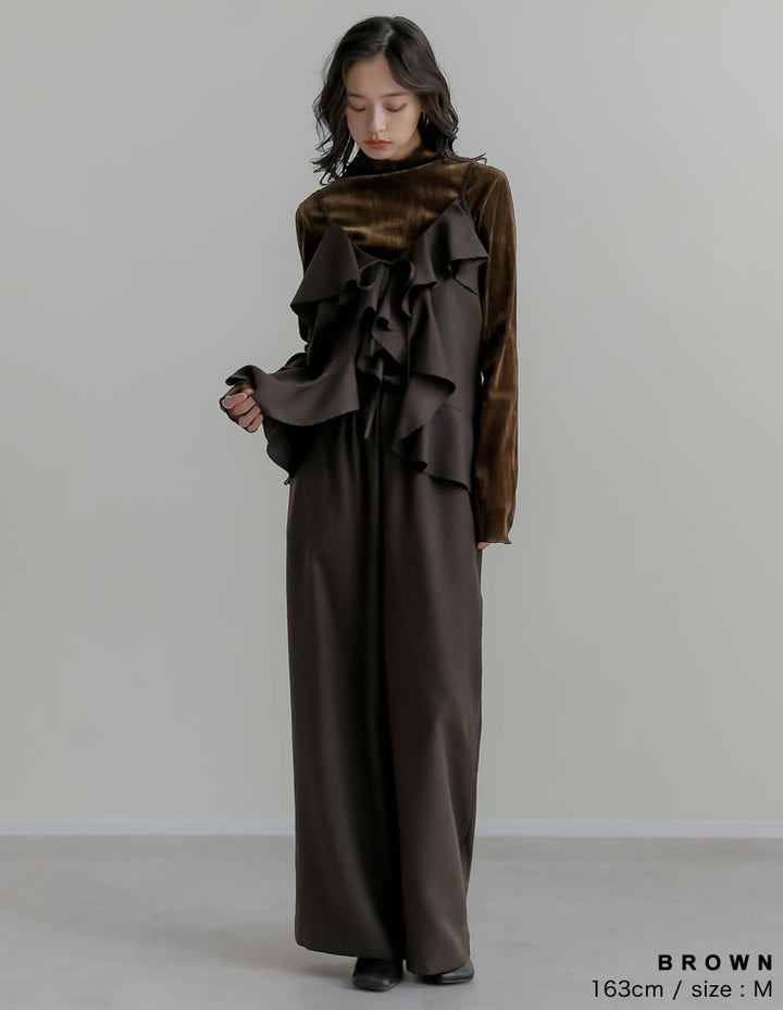 [2025 WINTER COLLECTION][アンチピリング][低身長/高身長サイズ有]ヘリンボーン微起毛ルーズパンツ パンツ 人気レディースファッション通販 リエディ