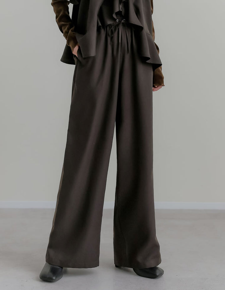 [2025 WINTER COLLECTION][アンチピリング][低身長/高身長サイズ有]ヘリンボーン微起毛ルーズパンツ パンツ 人気レディースファッション通販 リエディ