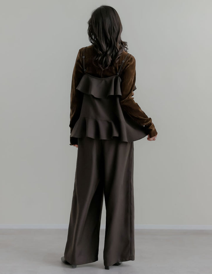 [2025 WINTER COLLECTION][アンチピリング][低身長/高身長サイズ有]ヘリンボーン微起毛ルーズパンツ パンツ 人気レディースファッション通販 リエディ