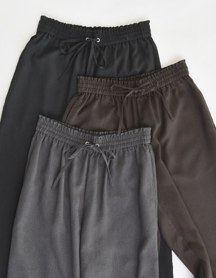 [2025 WINTER COLLECTION][アンチピリング][低身長/高身長サイズ有]ヘリンボーン微起毛ルーズパンツ パンツ 人気レディースファッション通販 リエディ