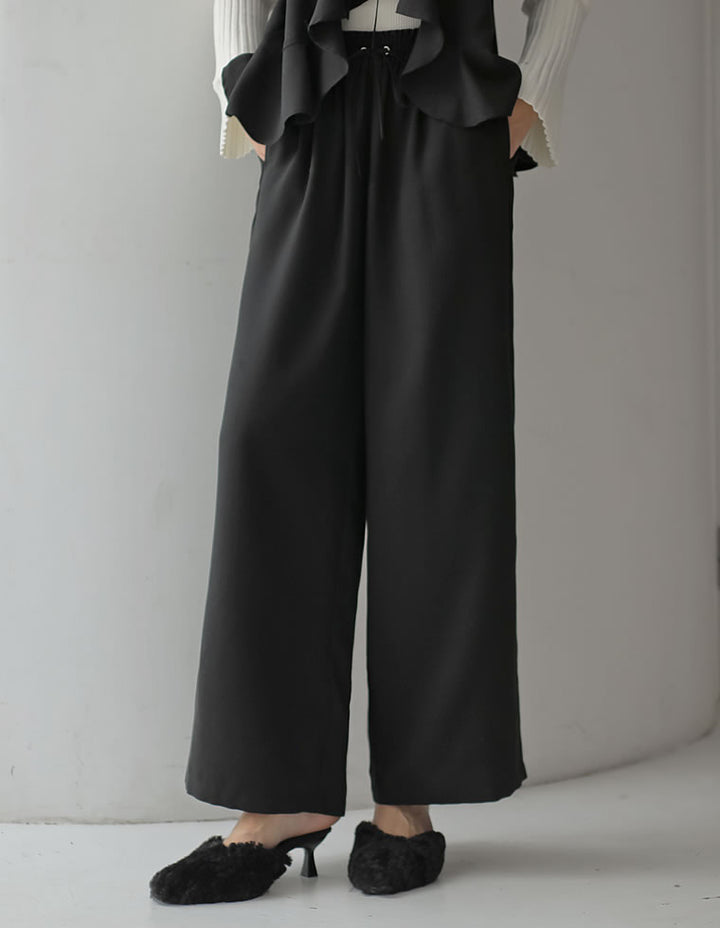 [2025 WINTER COLLECTION][アンチピリング][低身長/高身長サイズ有]ヘリンボーン微起毛ルーズパンツ パンツ 人気レディースファッション通販 リエディ