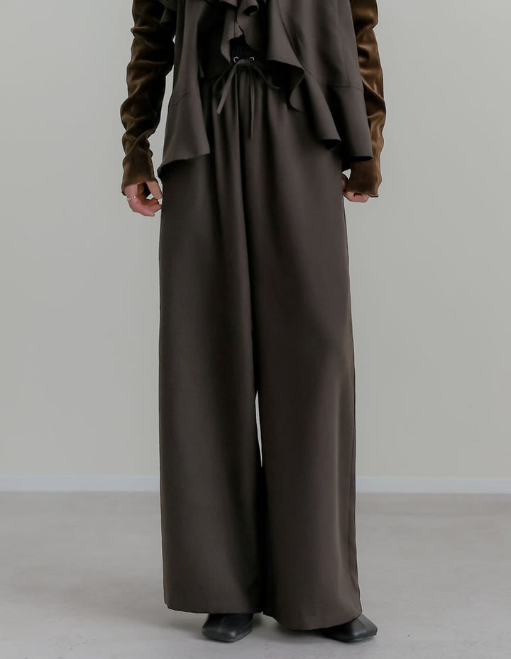 [2025 WINTER COLLECTION][アンチピリング][低身長/高身長サイズ有]ヘリンボーン微起毛ルーズパンツ パンツ 人気レディースファッション通販 リエディ