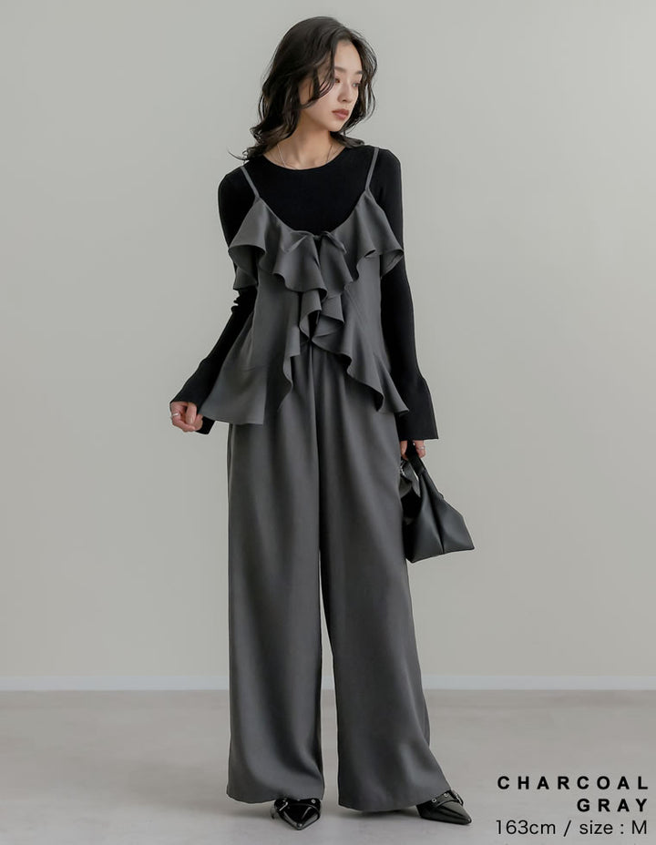 [2025 WINTER COLLECTION][アンチピリング][低身長/高身長サイズ有]ヘリンボーン微起毛ルーズパンツ パンツ 人気レディースファッション通販 リエディ