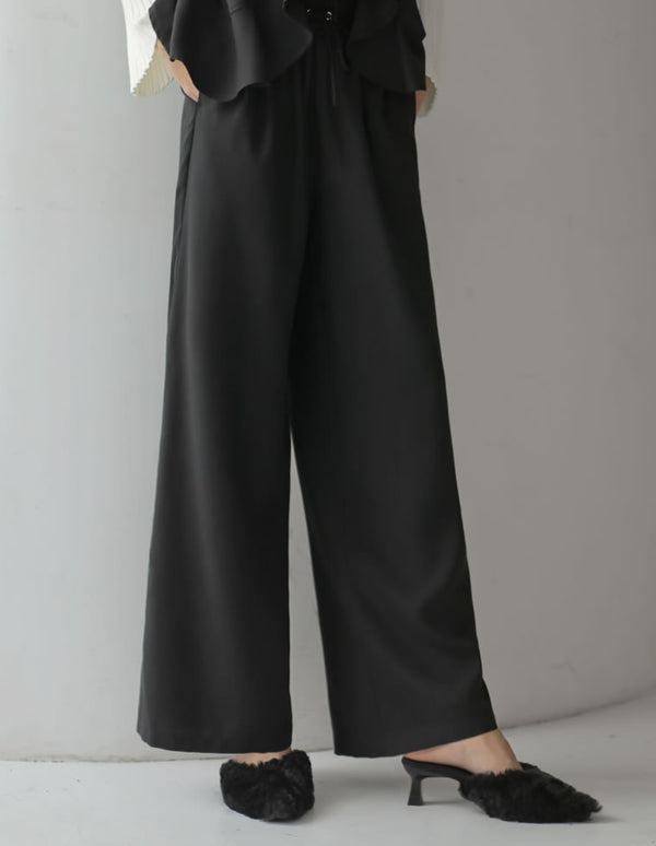 [2025 WINTER PRE ORDER][アンチピリング][低身長/高身長サイズ有]ヘリンボーン微起毛ルーズパンツ