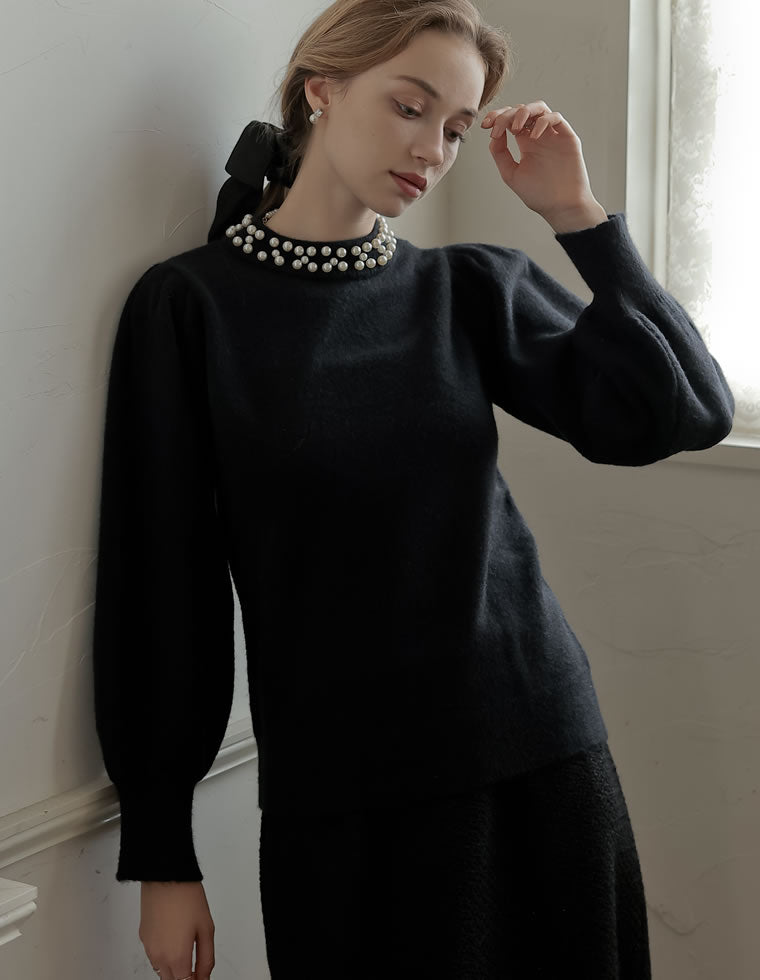 【期間限定価格】新品 ULTERIOR ハイネックニット サイズ4 ブラック パールハイネックバックシャンニット - トップス通販 | 人気レディース