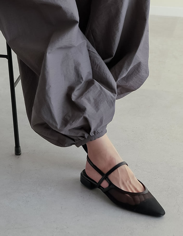 美品✨️AMERI【S】シアーサンダル　メッシュ　ポインテッドトゥ　ミュール シアーメッシュポインテッドサンダル - シューズ通販 | 人気レディース