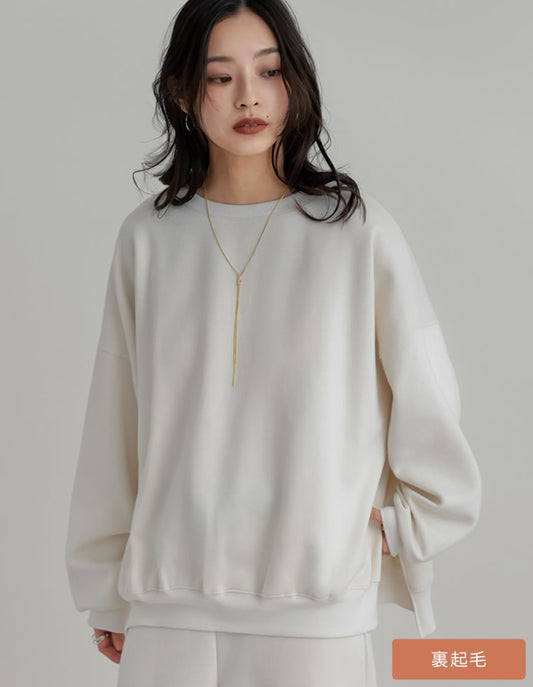 裏起毛オーバーサイズプルオーバー