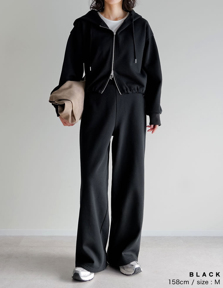 裏起毛ダブルジップドロストパーカー - トップス通販 | 人気レディース