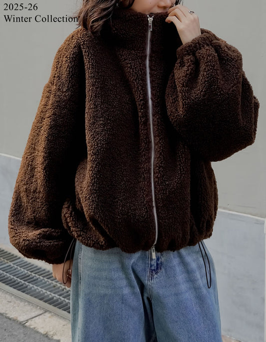 [2025 WINTER COLLECTION]ボアドロスト付きダブルジップブルゾン