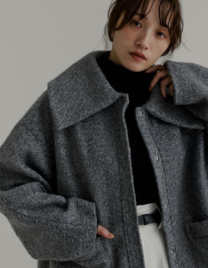 カールシャギーケープミドルコート ジャケット/アウター 人気レディースファッション通販 リエディ