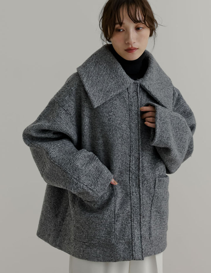 カールシャギーケープミドルコート ジャケット/アウター 人気レディースファッション通販 リエディ