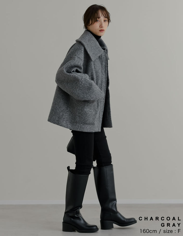 カールシャギーケープミドルコート ジャケット/アウター 人気レディースファッション通販 リエディ