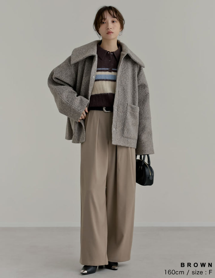 カールシャギーケープミドルコート ジャケット/アウター 人気レディースファッション通販 リエディ