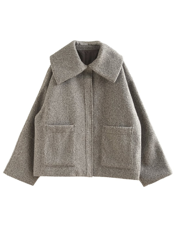 カールシャギーケープミドルコート ジャケット/アウター 人気レディースファッション通販 リエディ