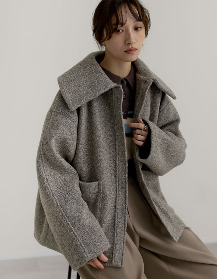 カールシャギーケープミドルコート ジャケット/アウター 人気レディースファッション通販 リエディ