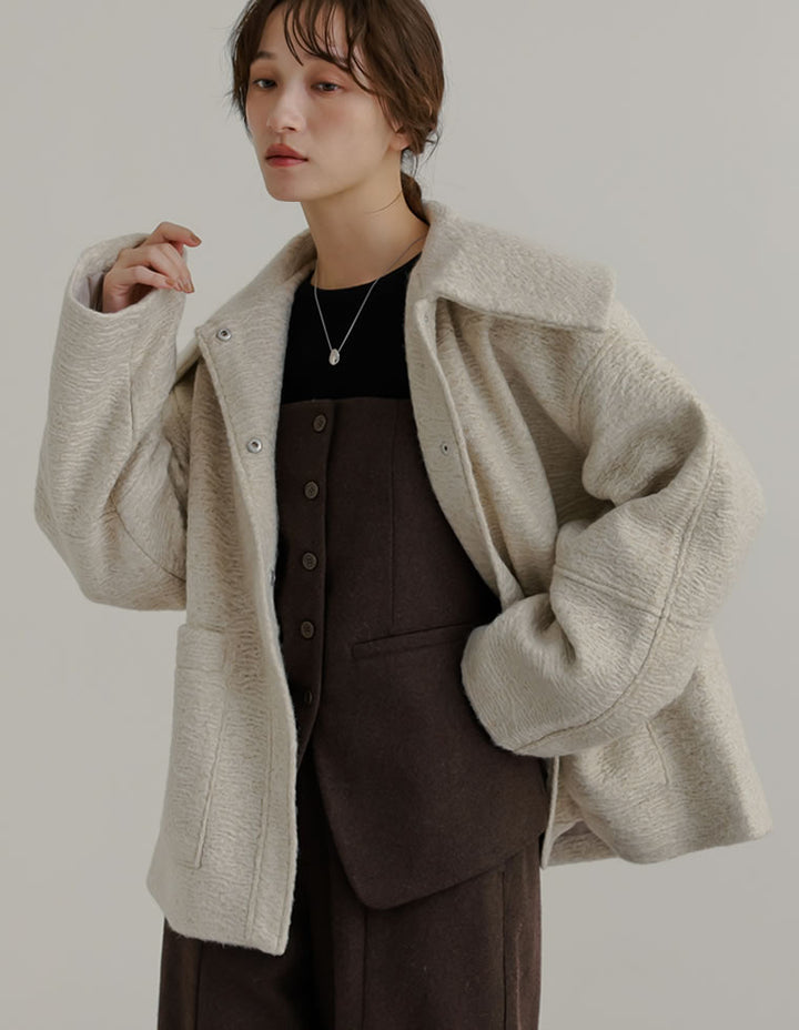 カールシャギーケープミドルコート ジャケット/アウター 人気レディースファッション通販 リエディ