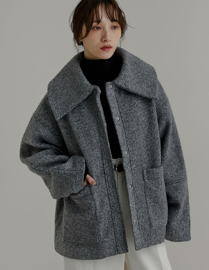 カールシャギーケープミドルコート ジャケット/アウター 人気レディースファッション通販 リエディ