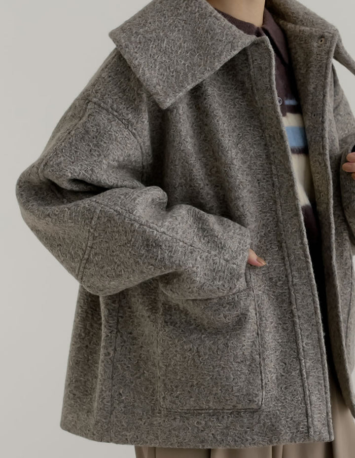 カールシャギーケープミドルコート ジャケット/アウター 人気レディースファッション通販 リエディ