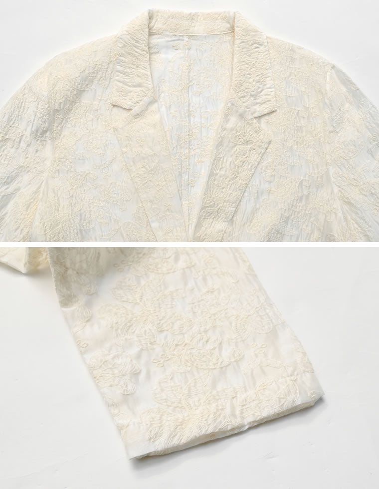 刺繍シアーテーラードジャケット - ジャケット/アウター通販 | 人気