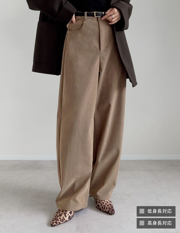 [低身長/高身長サイズ有]コーデュロイバレルレッグカーブパンツ