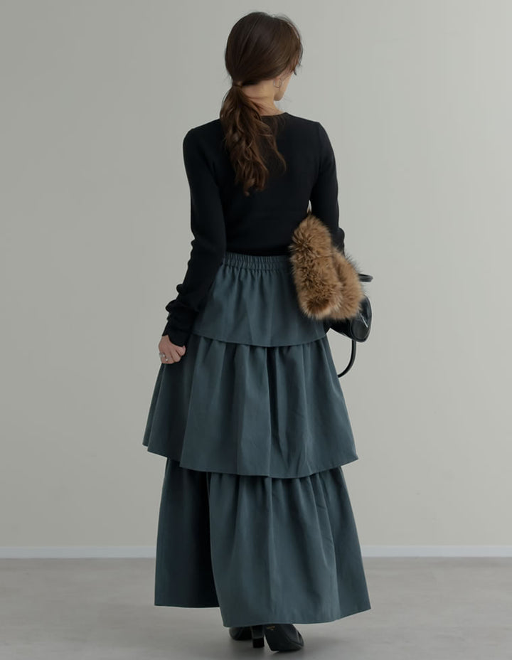 ピーチタフタティアードスカート スカート 人気レディースファッション通販 リエディ