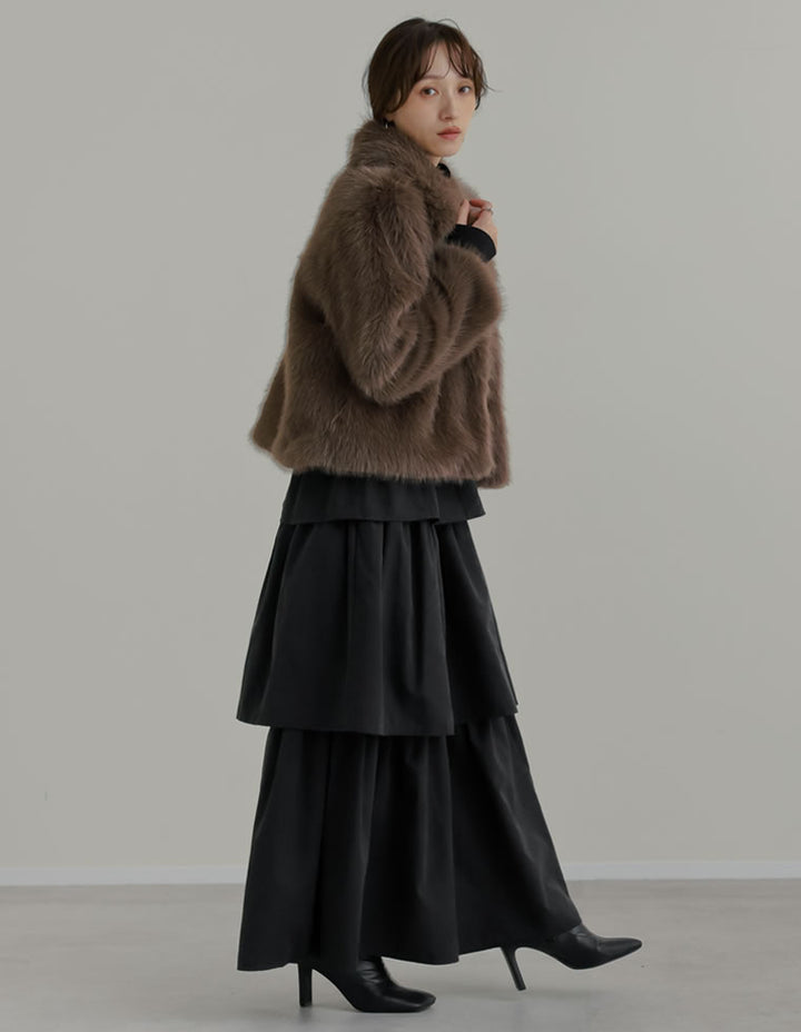 ピーチタフタティアードスカート スカート 人気レディースファッション通販 リエディ