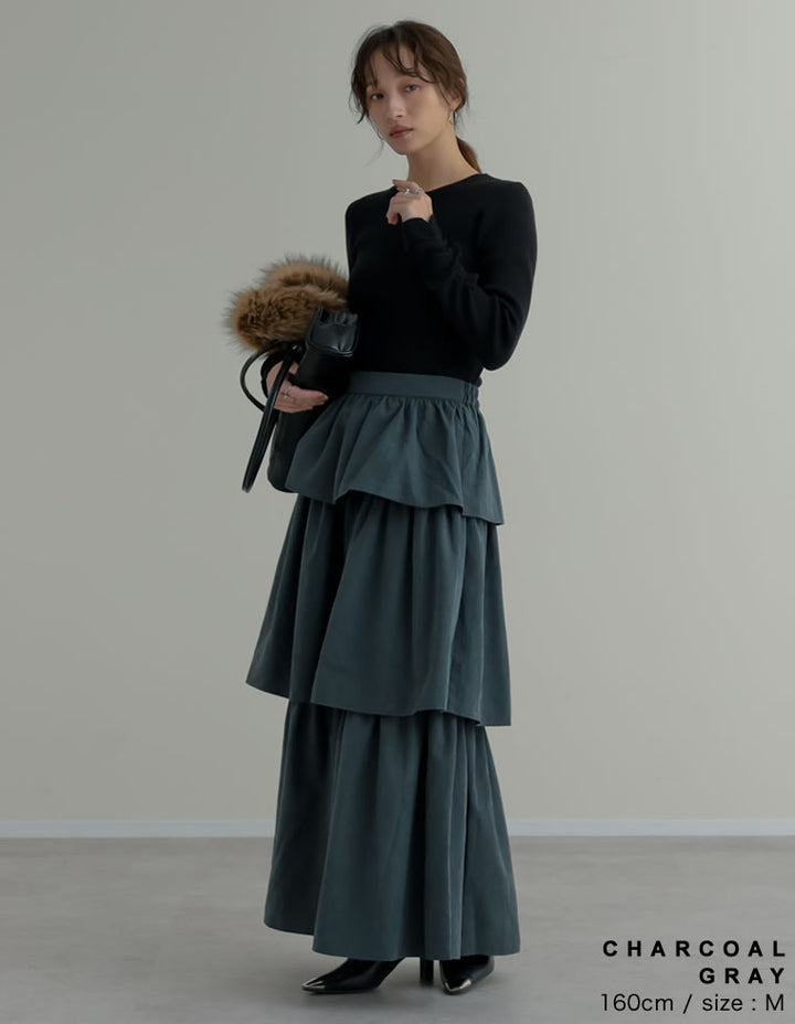 ピーチタフタティアードスカート スカート 人気レディースファッション通販 リエディ