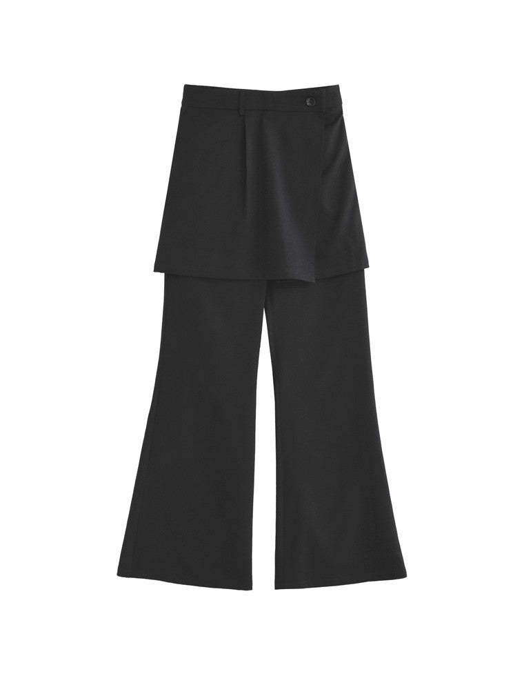 微起毛ラップスカート×フレアパンツ - パンツ通販 | 人気レディース