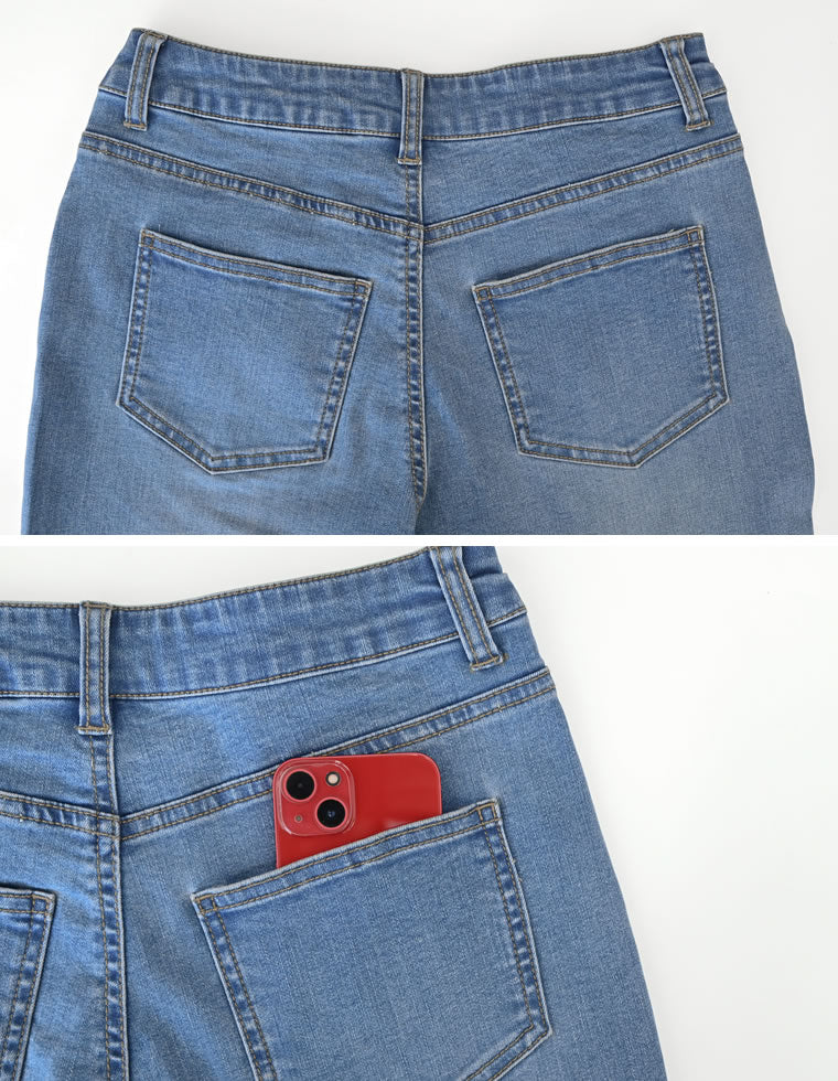 ストレッチデニムキックフレアパンツ - パンツ通販 | 人気レディース