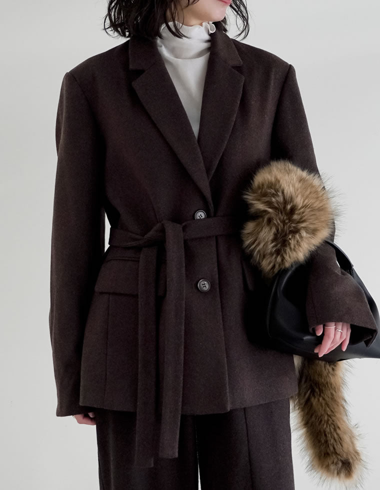 圧縮ウールライクテーラードジャケット - ジャケット/アウター通販