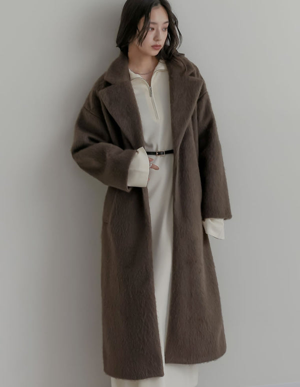 ニットシャギーチェスターコート