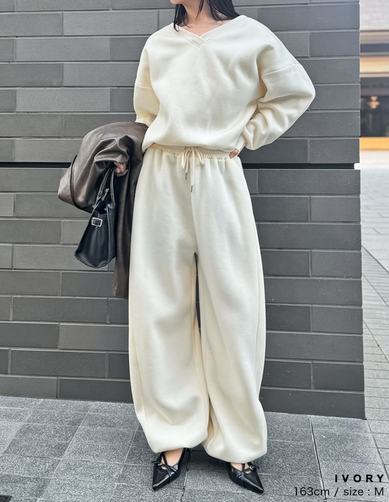 裏起毛スウェットタックバルーンパンツ - パンツ通販 | 人気レディース