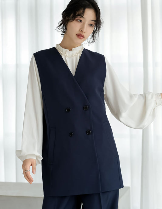 ツイルバックベルトデザインベスト