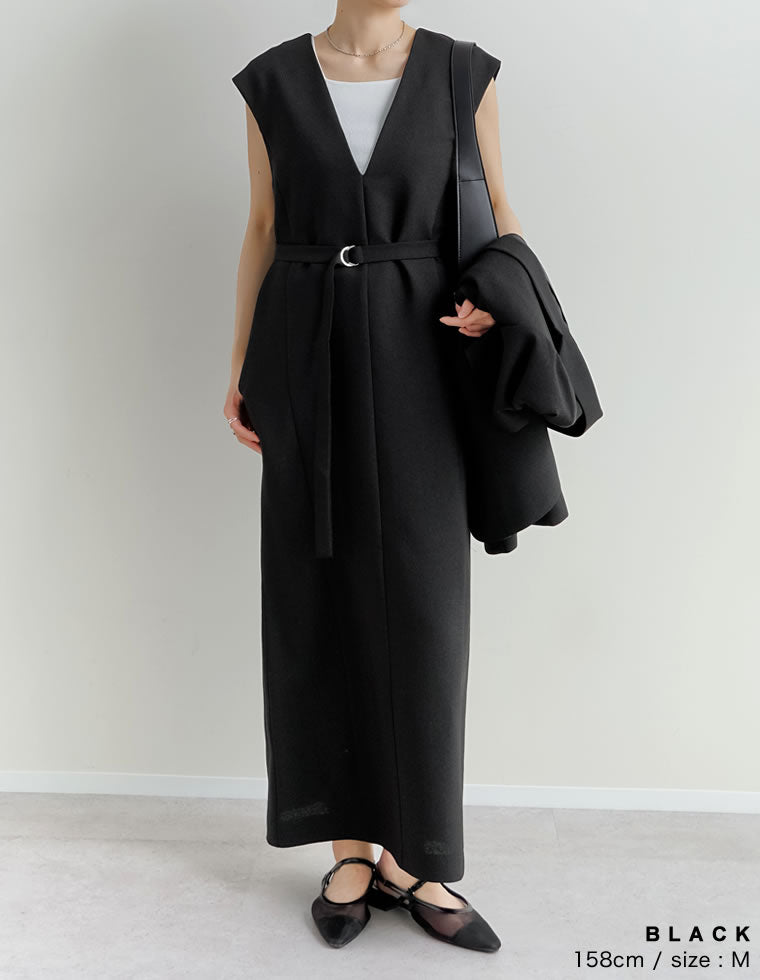 ホップサックツイードVネックジャンスカ - ワンピース通販 | 人気