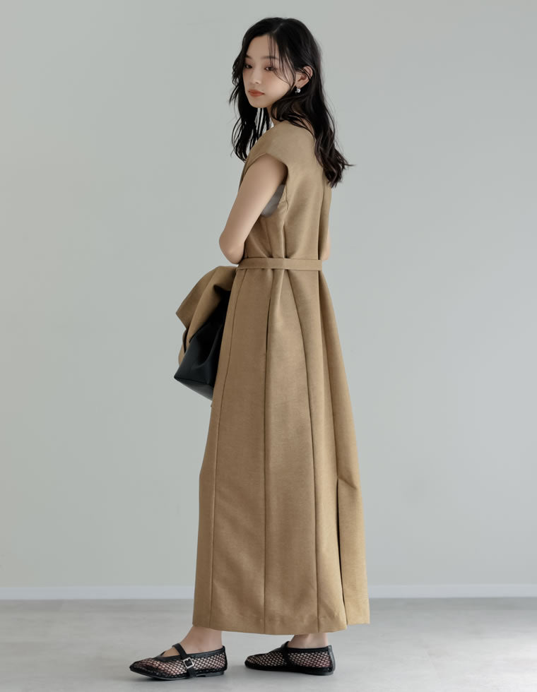 ホップサックツイードVネックジャンスカ - ワンピース通販 | 人気