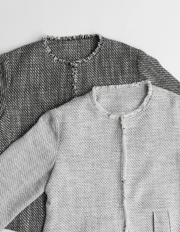 ツイードノーカラーぺプラムジャケット - ジャケット/アウター通販