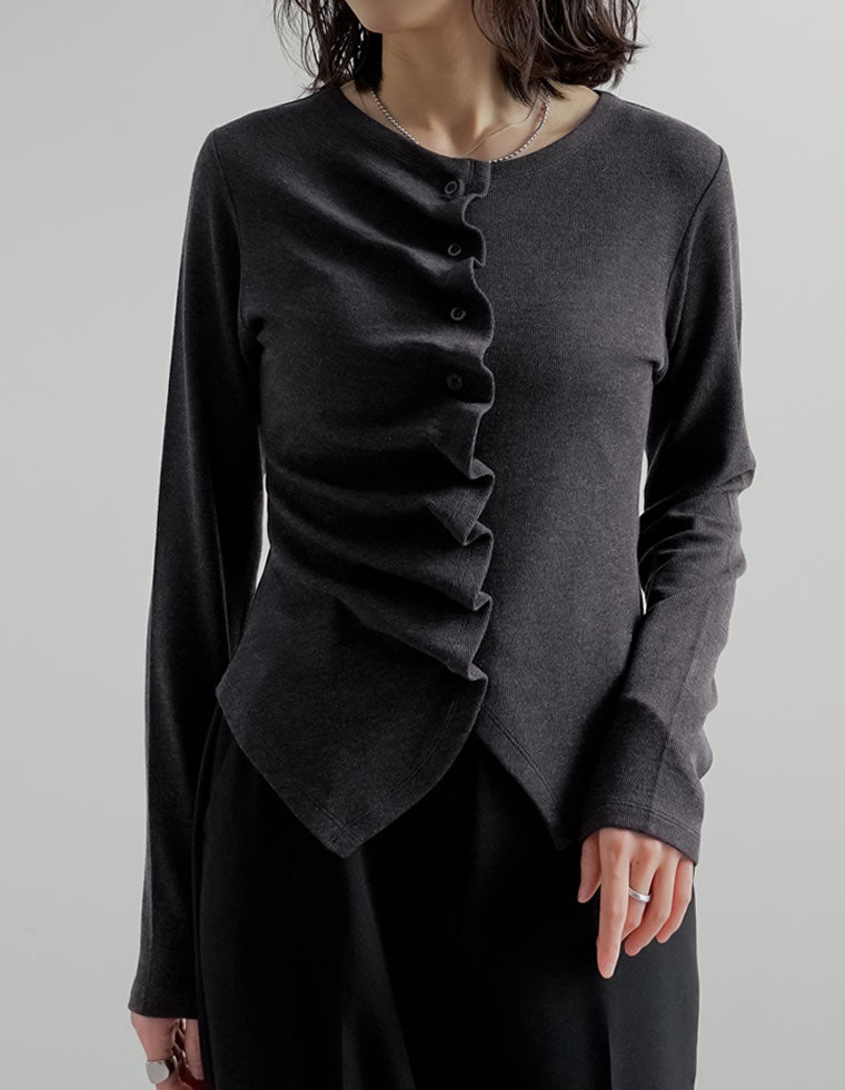 アシンメトリーフリルカットソー - トップス通販 | 人気レディース