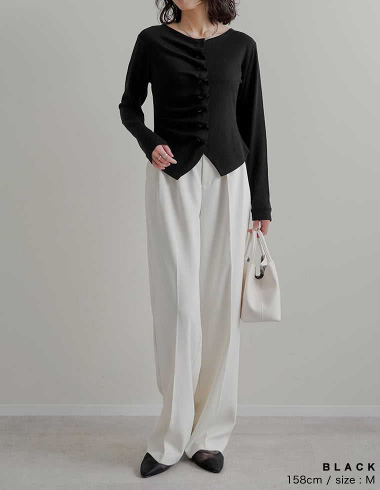 アシンメトリーフリルカットソー - トップス通販 | 人気レディース