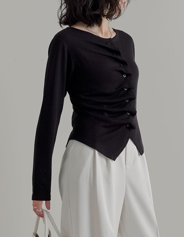 アシンメトリーフリルカットソー - トップス通販 | 人気レディース