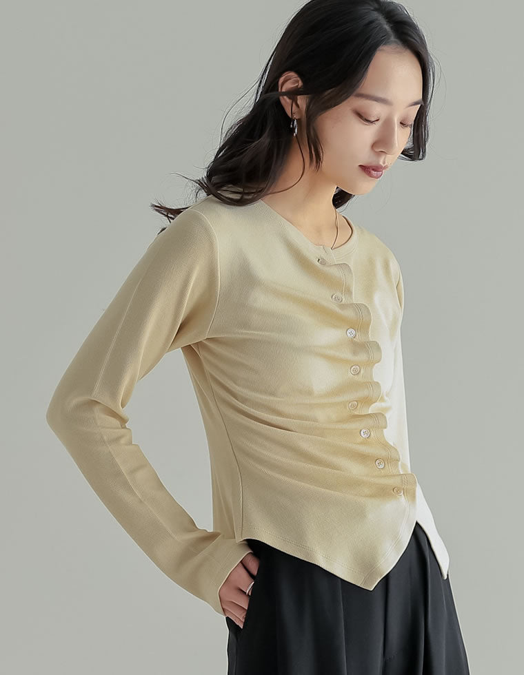 アシンメトリーフリルカットソー - トップス通販 | 人気レディース