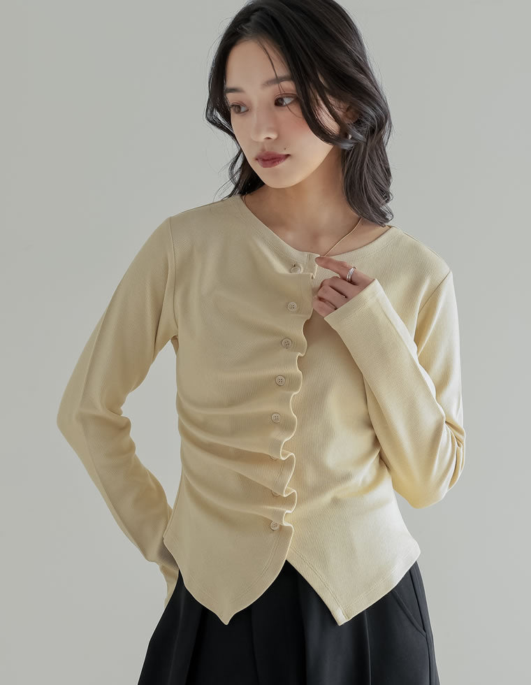 アシンメトリーフリルカットソー - トップス通販 | 人気レディース