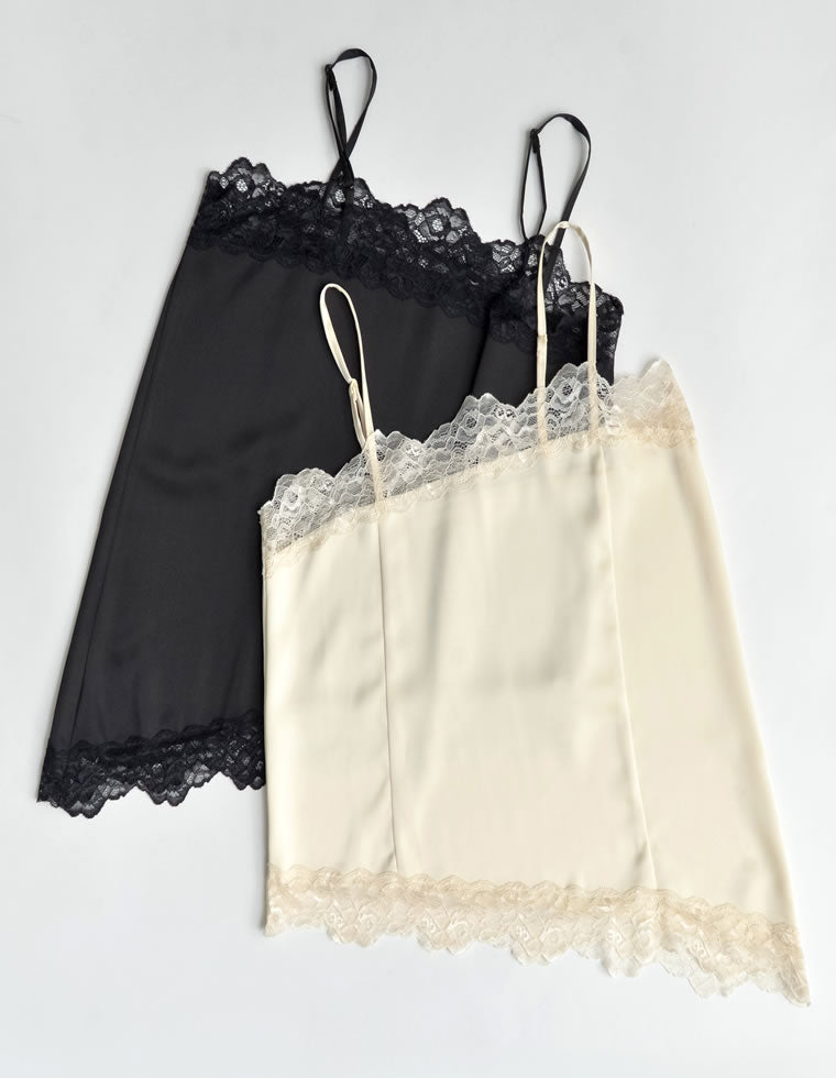 サテンレースキャミソール - トップス通販 | 人気レディース